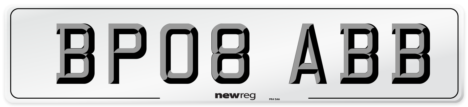 BP08 ABB Number Plate from New Reg